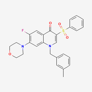 6-fluoro-1-(3-methylbenzyl)-7-morpholino-3-(phenylsulfonyl)quinolin-4(1H)-one