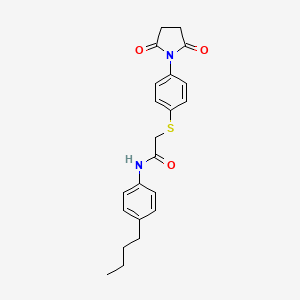 N-(4-butylphenyl)-2-{[4-(2,5-dioxo-1-pyrrolidinyl)phenyl]sulfanyl}acetamide