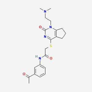 N-(3-acetylphenyl)-2-((1-(2-(dimethylamino)ethyl)-2-oxo-2,5,6,7-tetrahydro-1H-cyclopenta[d]pyrimidin-4-yl)thio)acetamide