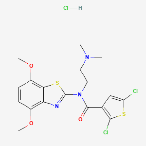 2,5-dichloro-N-(4,7-dimethoxybenzo[d]thiazol-2-yl)-N-(2-(dimethylamino)ethyl)thiophene-3-carboxamide hydrochloride