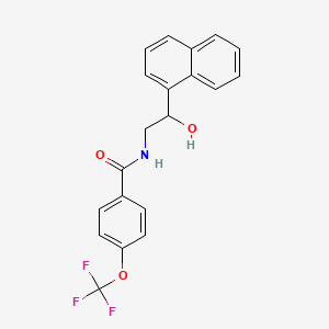 molecular formula C20H16F3NO3 B2397539 N-(2-hydroxy-2-(naphthalen-1-yl)ethyl)-4-(trifluoromethoxy)benzamide CAS No. 1396859-94-1