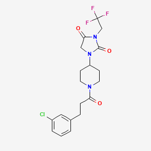 1-{1-[3-(3-Chlorophenyl)propanoyl]piperidin-4-yl}-3-(2,2,2-trifluoroethyl)imidazolidine-2,4-dione
