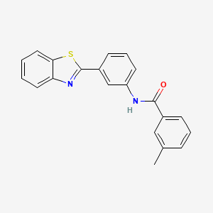 N-[3-(1,3-benzothiazol-2-yl)phenyl]-3-methylbenzamide