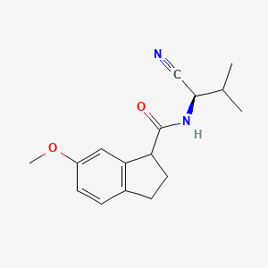 N-[(1R)-1-Cyano-2-methylpropyl]-6-methoxy-2,3-dihydro-1H-indene-1-carboxamide