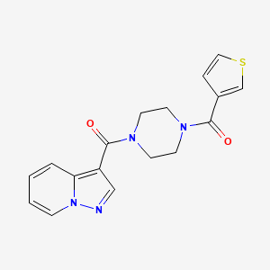 Pyrazolo[1,5-a]pyridin-3-yl(4-(thiophene-3-carbonyl)piperazin-1-yl)methanone