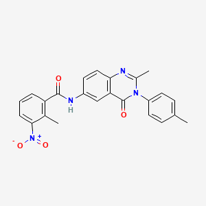2-methyl-N-(2-methyl-4-oxo-3-(p-tolyl)-3,4-dihydroquinazolin-6-yl)-3-nitrobenzamide