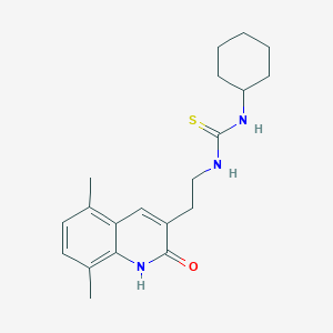 1-cyclohexyl-3-[2-(5,8-dimethyl-2-oxo-1H-quinolin-3-yl)ethyl]thiourea