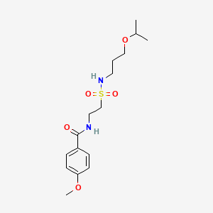 N-(2-(N-(3-isopropoxypropyl)sulfamoyl)ethyl)-4-methoxybenzamide