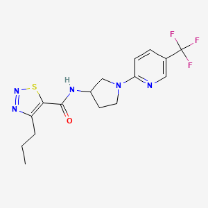 4-propyl-N-(1-(5-(trifluoromethyl)pyridin-2-yl)pyrrolidin-3-yl)-1,2,3-thiadiazole-5-carboxamide