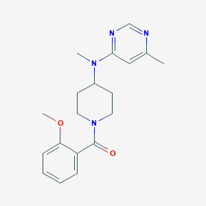 molecular formula C19H24N4O2 B2397555 (2-Methoxyphenyl)-[4-[methyl-(6-methylpyrimidin-4-yl)amino]piperidin-1-yl]methanone CAS No. 2415554-59-3