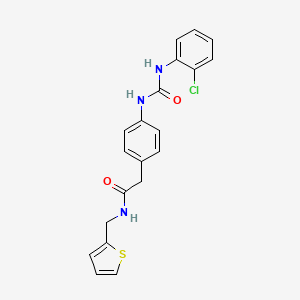 2-(4-(3-(2-chlorophenyl)ureido)phenyl)-N-(thiophen-2-ylmethyl)acetamide