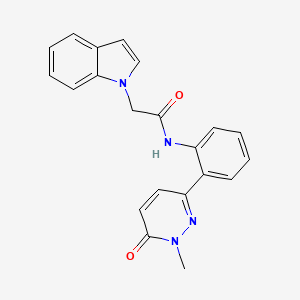 2-(1H-indol-1-yl)-N-(2-(1-methyl-6-oxo-1,6-dihydropyridazin-3-yl)phenyl)acetamide