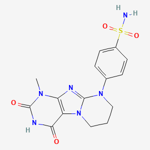 4-(1-methyl-2,4-dioxo-1,2,3,4,7,8-hexahydropyrimido[2,1-f]purin-9(6H)-yl)benzenesulfonamide
