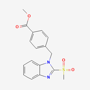 methyl 4-((2-(methylsulfonyl)-1H-benzo[d]imidazol-1-yl)methyl)benzoate