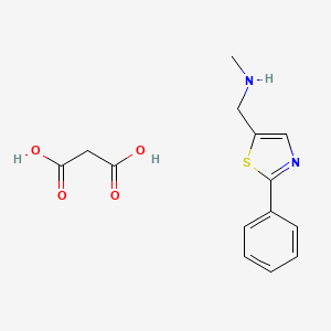 2-((Methylamino)(2-phenylthiazol-5-yl)methyl)malonic acid