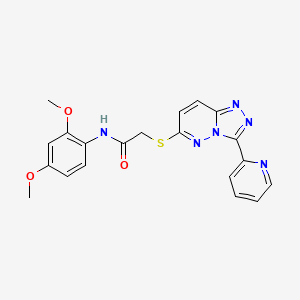 molecular formula C20H18N6O3S B2397605 N-(2,4-dimethoxyphenyl)-2-{[3-(pyridin-2-yl)-[1,2,4]triazolo[4,3-b]pyridazin-6-yl]sulfanyl}acetamide CAS No. 868967-57-1