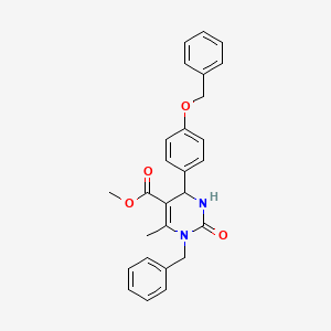 Methyl 3-benzyl-4-methyl-2-oxo-6-(4-phenylmethoxyphenyl)-1,6-dihydropyrimidine-5-carboxylate
