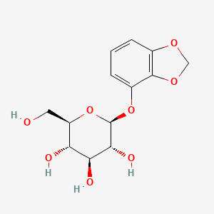 (2S,3R,4S,5S,6R)-2-(Benzo[d][1,3]dioxol-4-yloxy)-6-(hydroxymethyl)tetrahydro-2H-pyran-3,4,5-triol