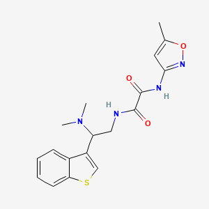 N1-(2-(benzo[b]thiophen-3-yl)-2-(dimethylamino)ethyl)-N2-(5-methylisoxazol-3-yl)oxalamide