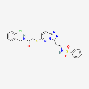 N-(2-chlorobenzyl)-2-((3-(2-(phenylsulfonamido)ethyl)-[1,2,4]triazolo[4,3-b]pyridazin-6-yl)thio)acetamide