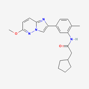 2-cyclopentyl-N-(5-(6-methoxyimidazo[1,2-b]pyridazin-2-yl)-2-methylphenyl)acetamide