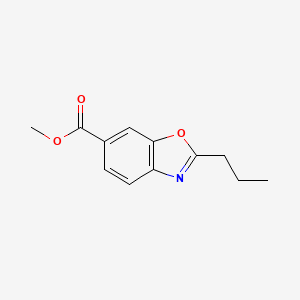 molecular formula C12H13NO3 B2397638 Methyl 2-propyl-1,3-benzoxazole-6-carboxylate CAS No. 330206-41-2
