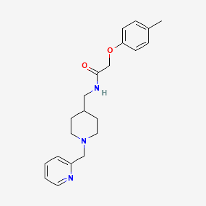 molecular formula C21H27N3O2 B2397645 N-((1-(pyridin-2-ylmethyl)piperidin-4-yl)methyl)-2-(p-tolyloxy)acetamide CAS No. 953914-91-5