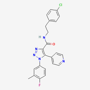 molecular formula C23H19ClFN5O B2397646 N-[2-(4-chlorophenyl)ethyl]-1-(4-fluoro-3-methylphenyl)-5-(pyridin-4-yl)-1H-1,2,3-triazole-4-carboxamide CAS No. 1251548-33-0