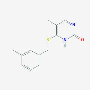 molecular formula C13H14N2OS B2397654 5-methyl-4-((3-methylbenzyl)thio)pyrimidin-2(1H)-one CAS No. 898445-76-6