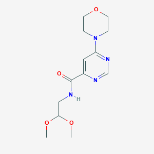 molecular formula C13H20N4O4 B2397668 N-(2,2-dimethoxyethyl)-6-morpholinopyrimidine-4-carboxamide CAS No. 1903139-65-0