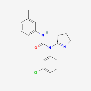 molecular formula C19H20ClN3O B2397693 1-(3-chloro-4-methylphenyl)-1-(3,4-dihydro-2H-pyrrol-5-yl)-3-(m-tolyl)urea CAS No. 898449-51-9