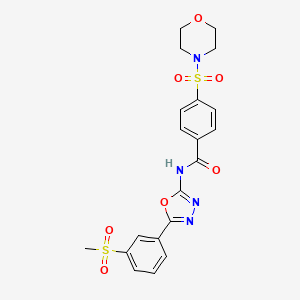 molecular formula C20H20N4O7S2 B2397703 N-(5-(3-(methylsulfonyl)phenyl)-1,3,4-oxadiazol-2-yl)-4-(morpholinosulfonyl)benzamide CAS No. 886928-41-2