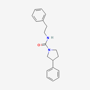 molecular formula C19H22N2O B2397732 3-phenyl-N-(2-phenylethyl)pyrrolidine-1-carboxamide CAS No. 1210639-57-8