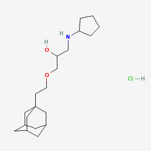 molecular formula C20H36ClNO2 B2397749 1-(2-((3r,5r,7r)-Adamantan-1-yl)ethoxy)-3-(cyclopentylamino)propan-2-ol hydrochloride CAS No. 1216577-64-8