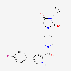 3-cyclopropyl-1-{1-[4-(4-fluorophenyl)-1H-pyrrole-2-carbonyl]piperidin-4-yl}imidazolidine-2,4-dione