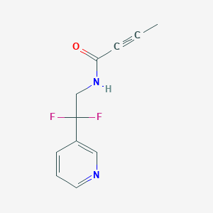 N-(2,2-Difluoro-2-pyridin-3-ylethyl)but-2-ynamide