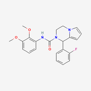 molecular formula C22H22FN3O3 B2397765 N-(2,3-dimethoxyphenyl)-1-(2-fluorophenyl)-1H,2H,3H,4H-pyrrolo[1,2-a]pyrazine-2-carboxamide CAS No. 900012-41-1