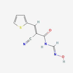 2-cyano-N-[(hydroxyimino)methyl]-3-(2-thienyl)acrylamide