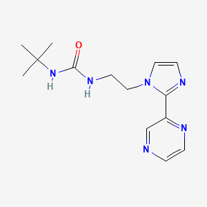 1-(tert-butyl)-3-(2-(2-(pyrazin-2-yl)-1H-imidazol-1-yl)ethyl)urea