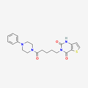 3-[5-oxo-5-(4-phenylpiperazin-1-yl)pentyl]-1H-thieno[3,2-d]pyrimidine-2,4-dione