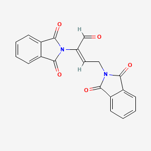 molecular formula C20H12N2O5 B2397780 (2E)-2,4-BIs(1,3-dioxoisoindol-2-yl)but-2-enal CAS No. 2288716-06-1