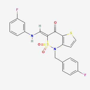 (3Z)-1-(4-fluorobenzyl)-3-{[(3-fluorophenyl)amino]methylene}-1H-thieno[3,2-c][1,2]thiazin-4(3H)-one 2,2-dioxide