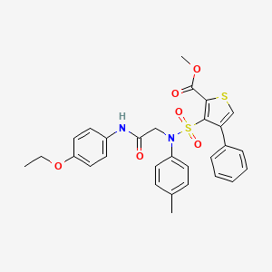 Methyl 3-({[(4-ethoxyphenyl)carbamoyl]methyl}(4-methylphenyl)sulfamoyl)-4-phenylthiophene-2-carboxylate