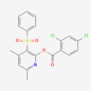 4,6-Dimethyl-3-(phenylsulfonyl)-2-pyridinyl 2,4-dichlorobenzenecarboxylate
