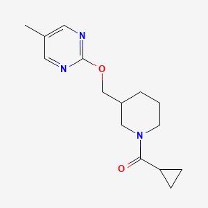 Cyclopropyl-[3-[(5-methylpyrimidin-2-yl)oxymethyl]piperidin-1-yl]methanone