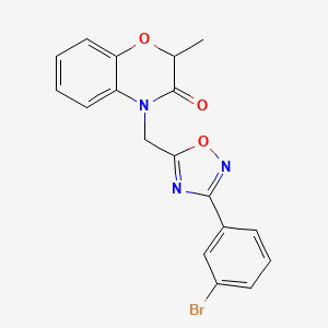 4-{[3-(3-bromophenyl)-1,2,4-oxadiazol-5-yl]methyl}-2-methyl-2H-1,4-benzoxazin-3(4H)-one