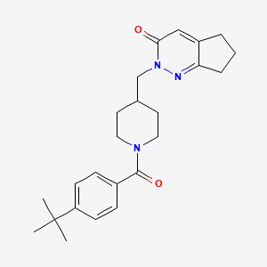2-[[1-(4-Tert-butylbenzoyl)piperidin-4-yl]methyl]-6,7-dihydro-5H-cyclopenta[c]pyridazin-3-one