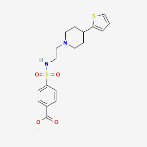 methyl 4-(N-(2-(4-(thiophen-2-yl)piperidin-1-yl)ethyl)sulfamoyl)benzoate