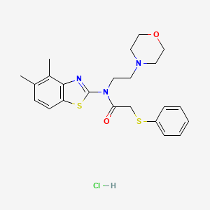 N-(4,5-dimethylbenzo[d]thiazol-2-yl)-N-(2-morpholinoethyl)-2-(phenylthio)acetamide hydrochloride