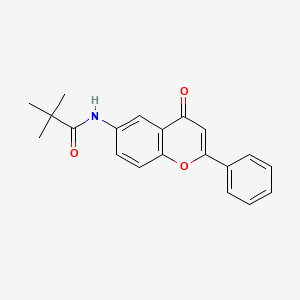 2,2-dimethyl-N-(4-oxo-2-phenylchromen-6-yl)propanamide